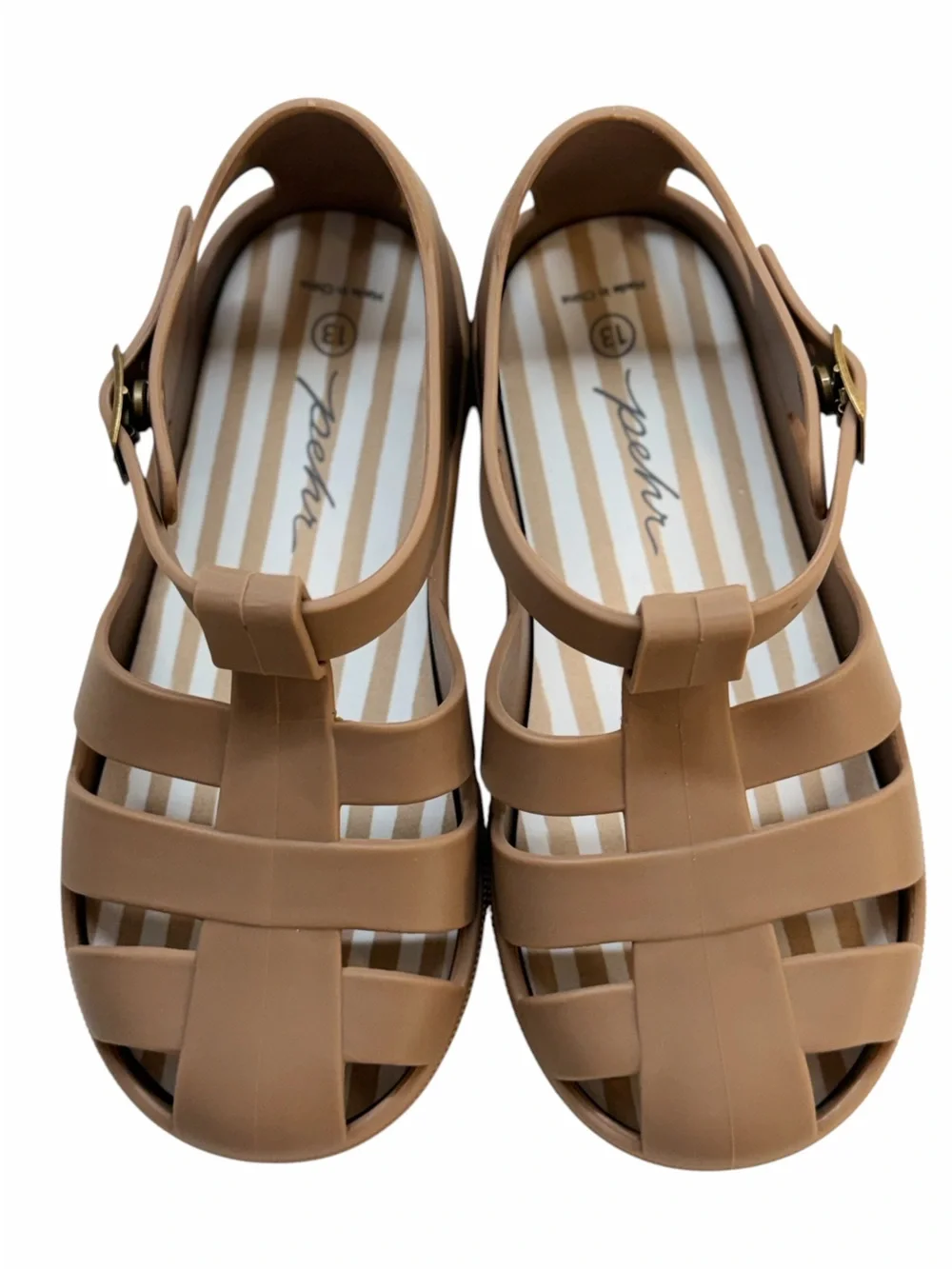 Pehr Fisherman Sandals Portobello Kids Size 13 Brown Jelly Shoes NWOT